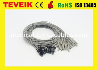 1m Silver Chloride Disepuh Kabel Elektroda Tembaga Untuk Mesin EEG