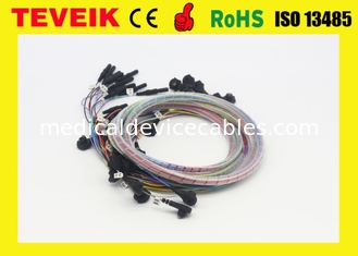 DIN1.5 socket kabel EEG eeg cup elektroda, kabel EEG medis warna-warni