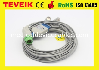 Spacelabs Reusable ECG Cable dan Leadwire One piece 5 lead kabel EKG dengan snap untuk AHA