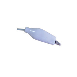 Rumah Sakit Buaya Klip Elektroda Eeg Kabel Putih Penutup DIN1.5 Socket Panjang Kustom