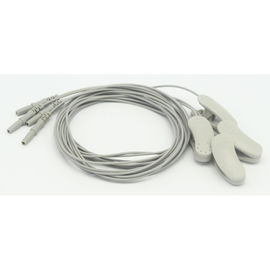 Kabel EEG Ear - Klip Perak Murni 1 Pair Bahan 1,2m Din TPU Dengan Soket DIN1.5
