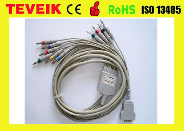 Kabel GE Marquette EKG dengan kabel 10 terintegrasi untuk MicroSmart MAC 500/1100 MAC 1200/1200 ST