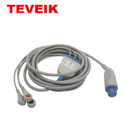 Datex IEC Round 10 Pin 3 Memimpin Snap Cardiocap Ecg Adapter Cable
