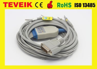 Kabel Nihon Kohden EKG untuk BSM-2301, BSM-2353, BSM-5100 12 pin 10 kawat timah