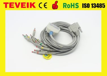 Nihon Kohden 10 kabel timbal EKG kabel untuk Cardiofax Q ECG-9130K ECG-9130P