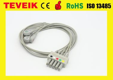 Harga pabrik Siemens EKG Cable 5 Lead Wires dengan IEC Snap