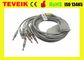 MS1-106902 EDAN one piece 10 kabel EKG / EKG dengan resistor Banana 4.0 IEC 10K