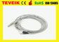 Umpan Balik Saraf Kabel EEG DIN1.5 socke dengan Perak berlapis tembaga, kabel eeg medis