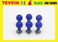 Pediatric Suction Cup Elektroda Blue Ball Nikel Disepuh Bahan Silikon Untuk DIN 3.0