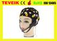 Memisahkan topi EEG, elektroda perak klorida, 20 mengarah pasak elektroda eeg untuk mesin EEG