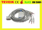 Kabel Schiller EKG dengan 10 kabel kawat timah terintegrasi 4.0 AHA EKG