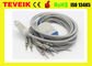 FUKUDA Denshi 10 Kepala Kawat DB15pin ECG / EKG Kabel Untuk Cardimax FX-2111 FX-3010