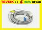 TEVEIK Factory Reusable Medical HP Round 12pin 5 lead Kabel EKG Untuk Monitor Pasien