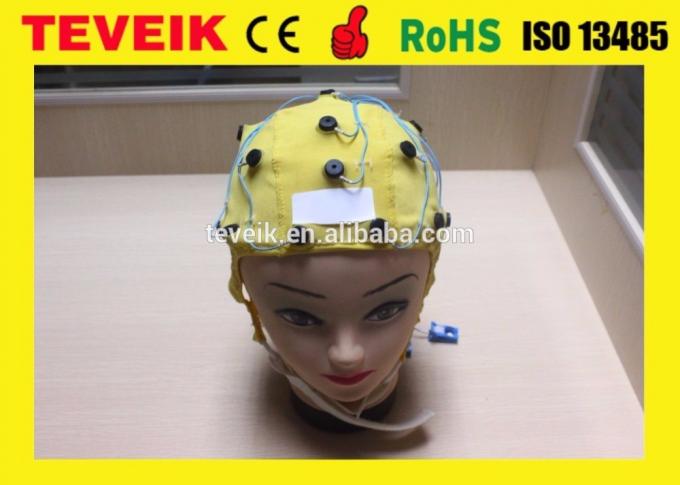 Tutup Elektroda EEG Presisi Tinggi Dengan Elektroda Sensor Yang Berbeda 16 ~ 128 Saluran