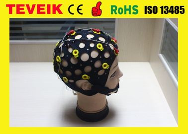 Elektroda klorida 20 memimpin EEG Cap, topi EEG untuk mesin EEG, topi eeg