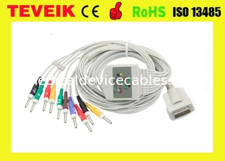 Burdick Compatible EKG Cable 012-0844-00 10 kabel EKG utama dengan standar IEC Din 3.0