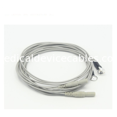 Pure Silver Electrode EEG Cable Aksesoris Medis Dengan DIN1.5 Socket Cup