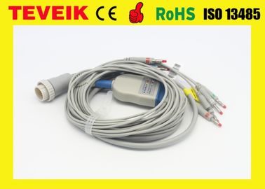 Kenz DB 15 pin AHA IEC 10 kawat timah kabel EKG untuk ECG 108/110 / 1203.1205
