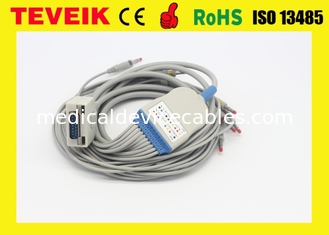 Kabel Fukuda ME EKG untuk KP-500 Banana 4.0 IEC 20K resistor DB 15 PIN