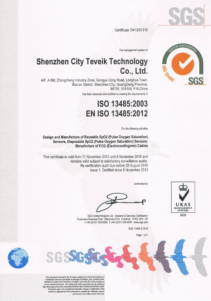 Cina Shenzhen Teveik Technology Co., Ltd. Sertifikasi